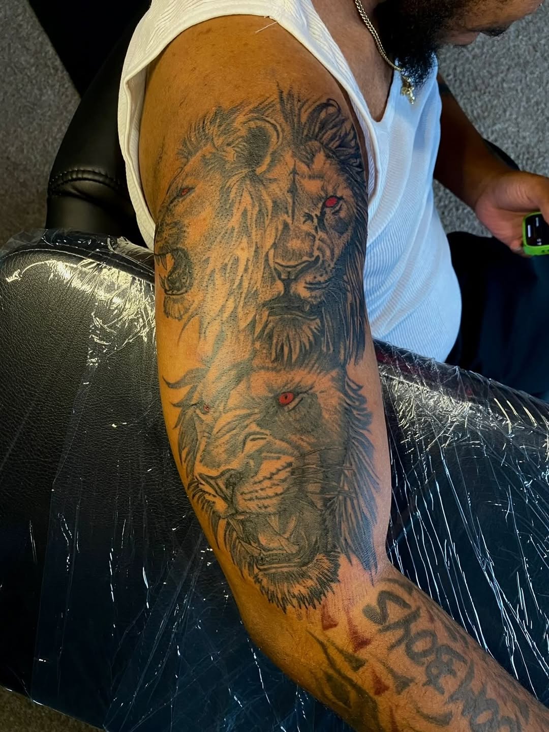 Tattoo by @prettyboyblueink — realism, black_and_grey