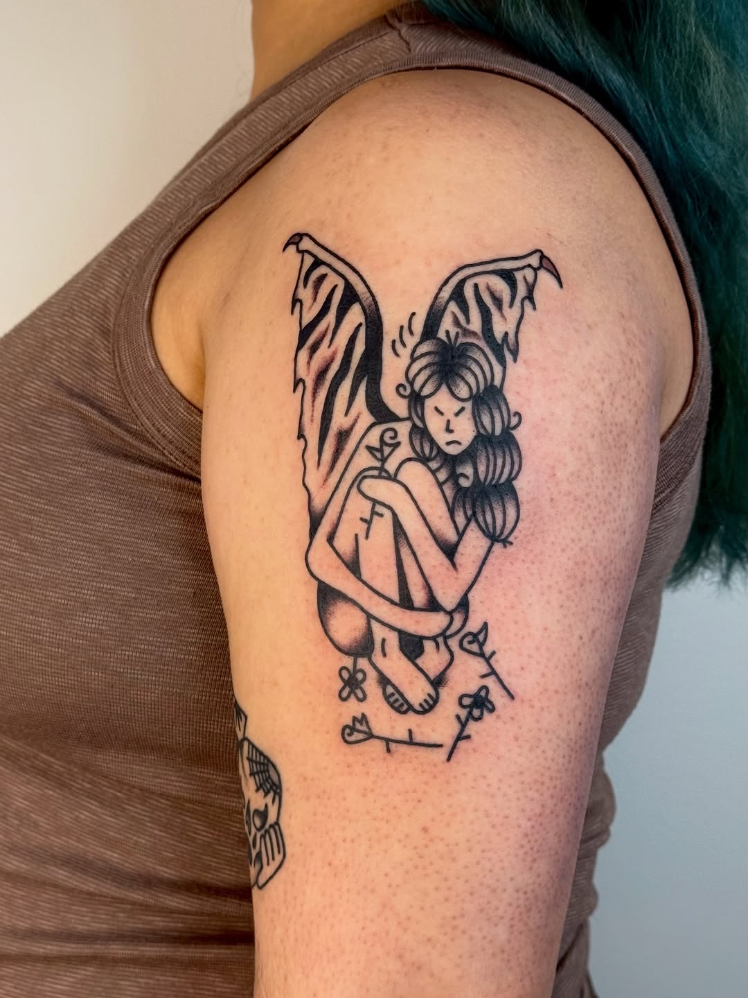 Tattoo by @_humanwreck — black_and_grey