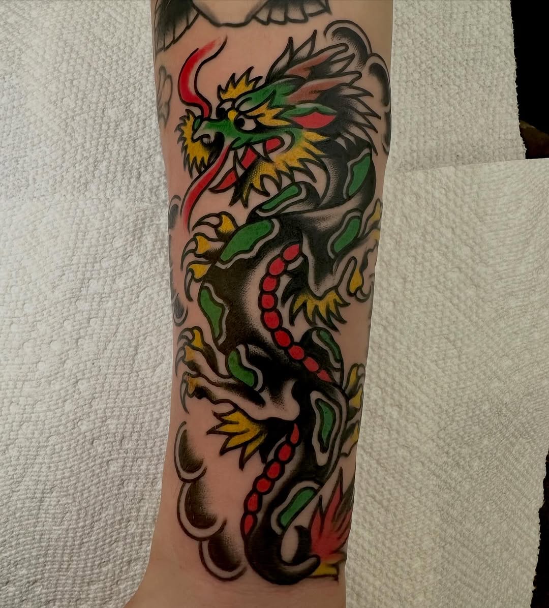 Tattoo by @davegtat2 — american_traditional, japanese_irezumi