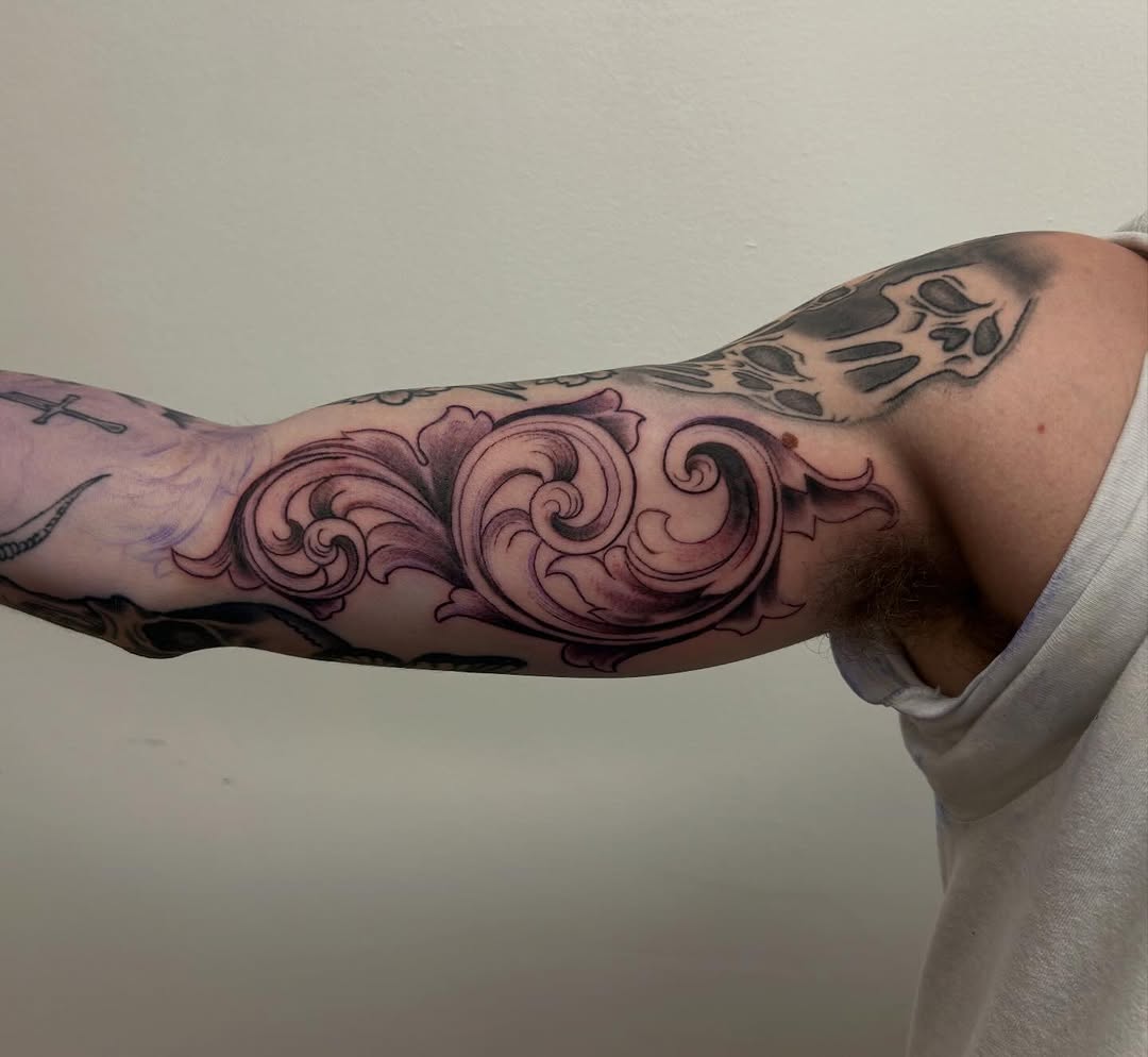 Tattoo by @chris_spence_tattoos — black_and_grey, ornamental