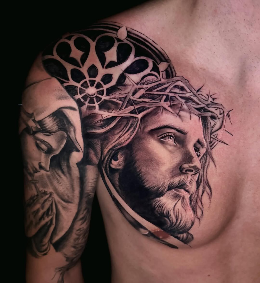 Tattoo by @inklulu_ — realism, black_and_grey