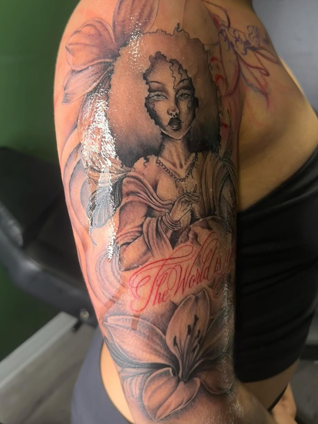 Tattoo by @tattedbytrinn — realism, lettering_script