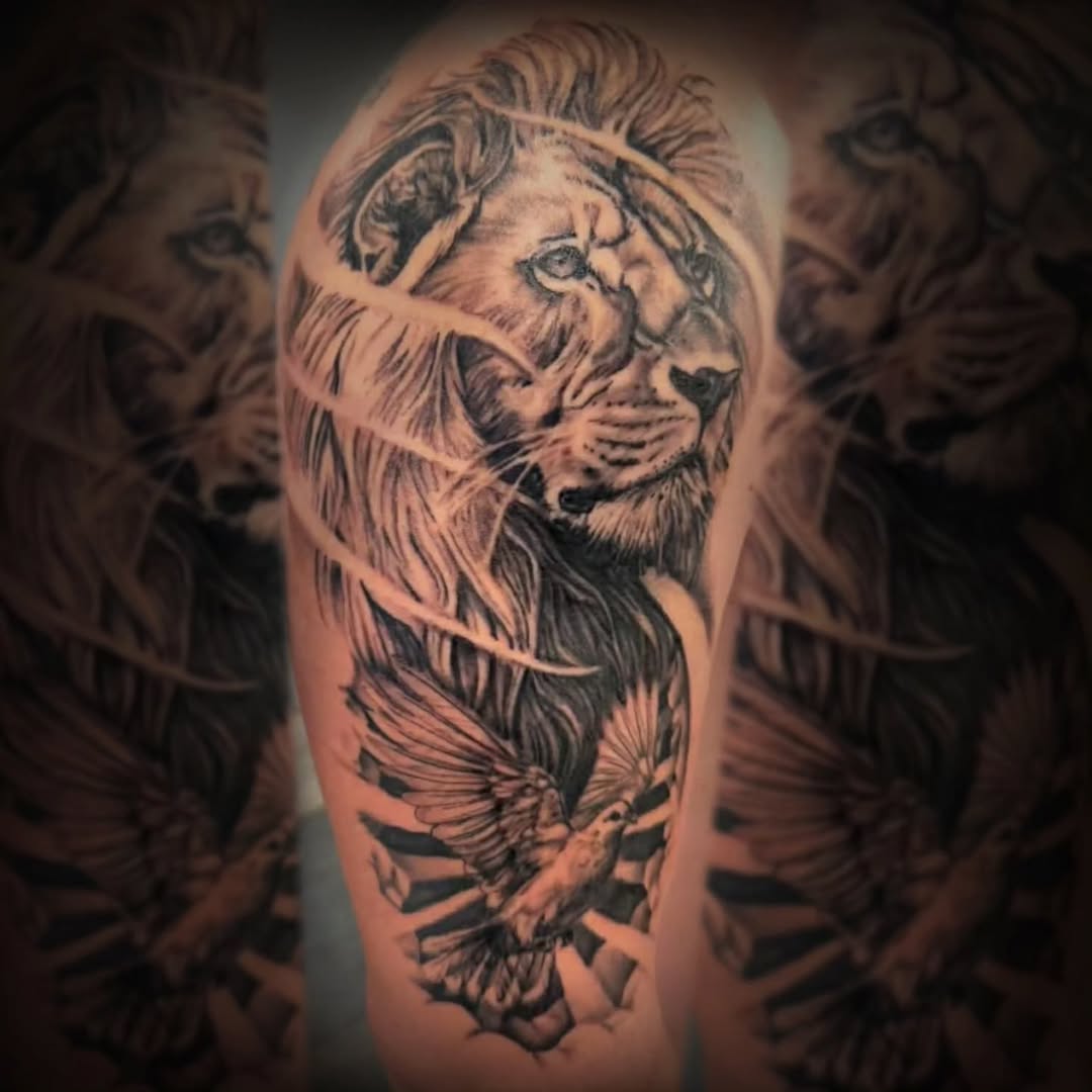 Tattoo by @jeremylaflammetattoos — realism, black_and_grey