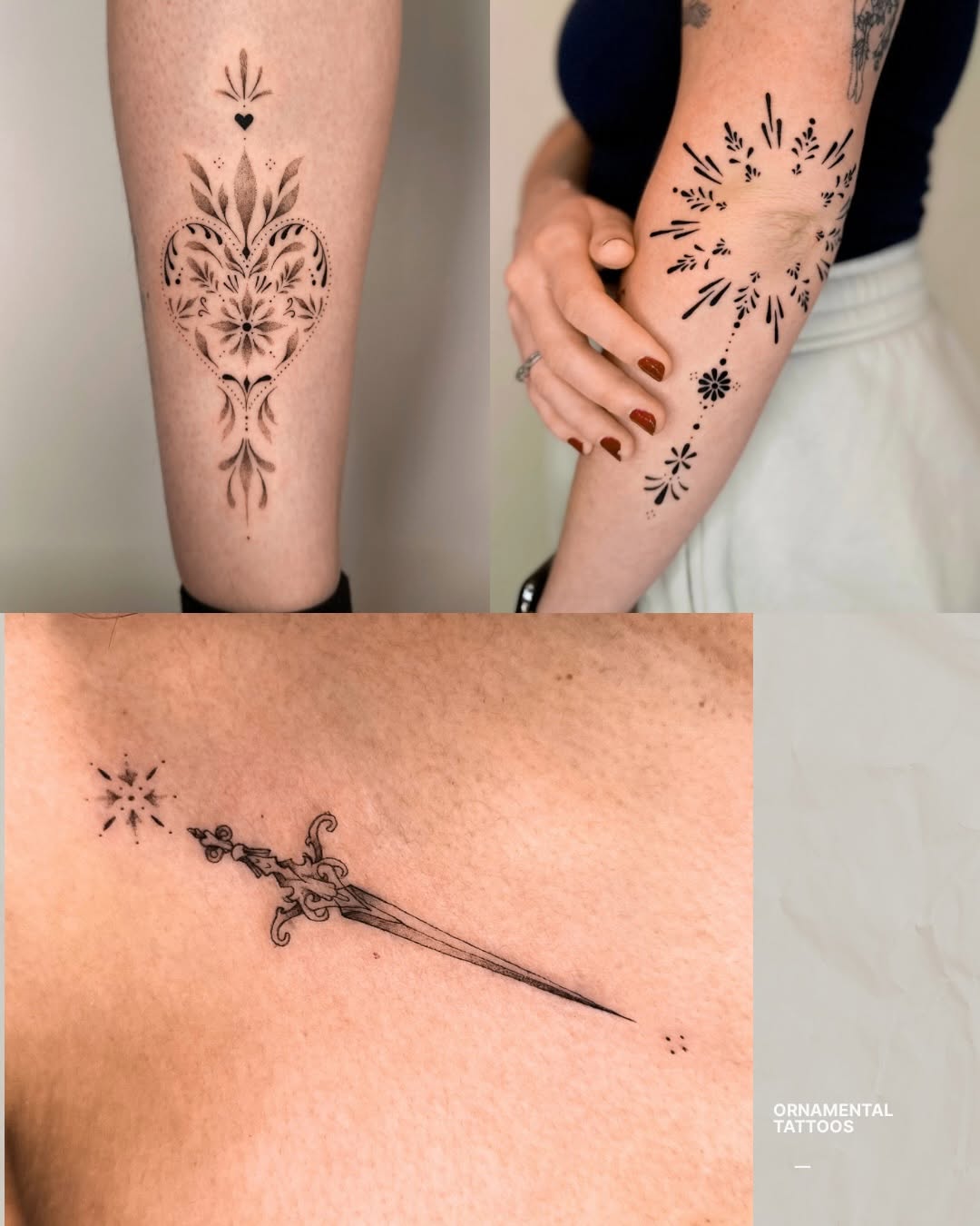 Tattoo by @laurenroseink — ornamental, fine_line