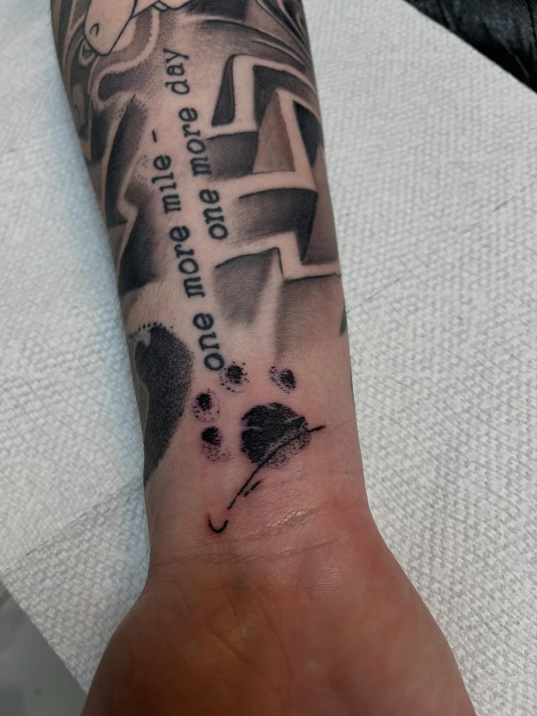 Tattoo by @avant_anthony — lettering_script, black_and_grey