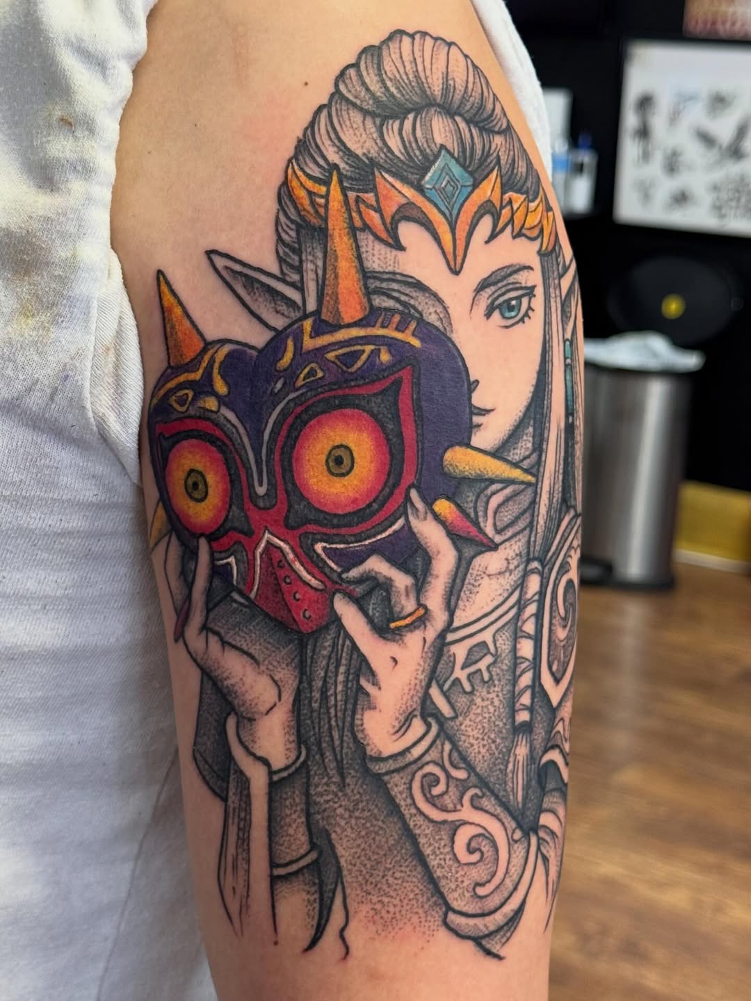 Tattoo by @bishoptattoos — illustrative, dotwork
