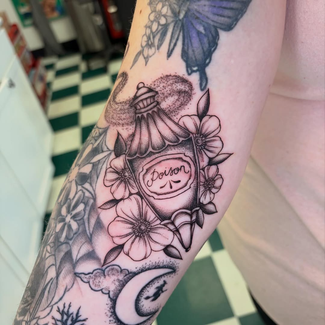 Tattoo by @hayley.tattoos — illustrative, black_and_grey