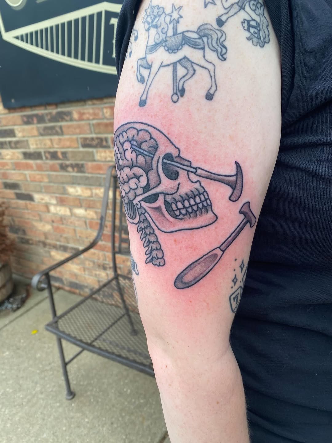 Tattoo by @austintimberlaketattoo — black_and_grey, dark_realism