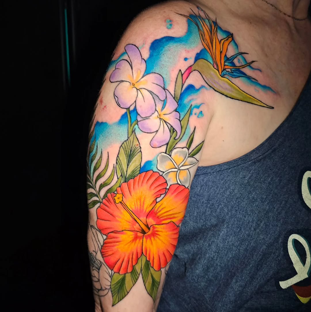 Tattoo by @ashweetattoo — watercolor, new_school