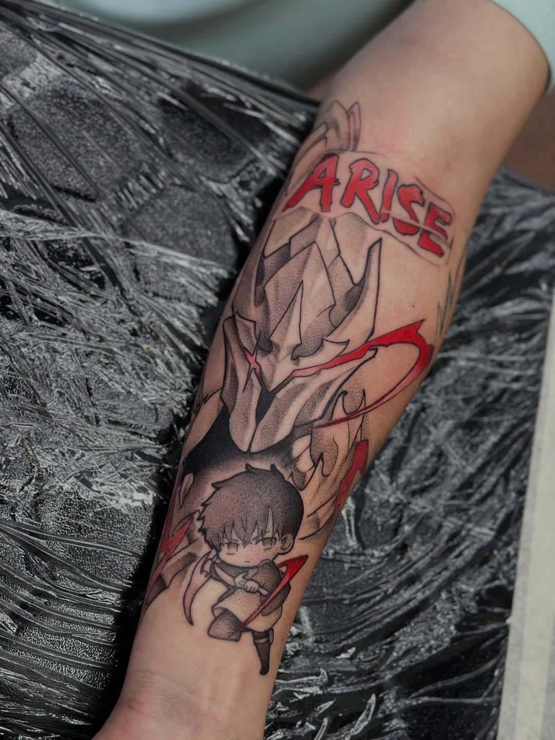 Tattoo by @tattooz_by_trent — illustrative, anime