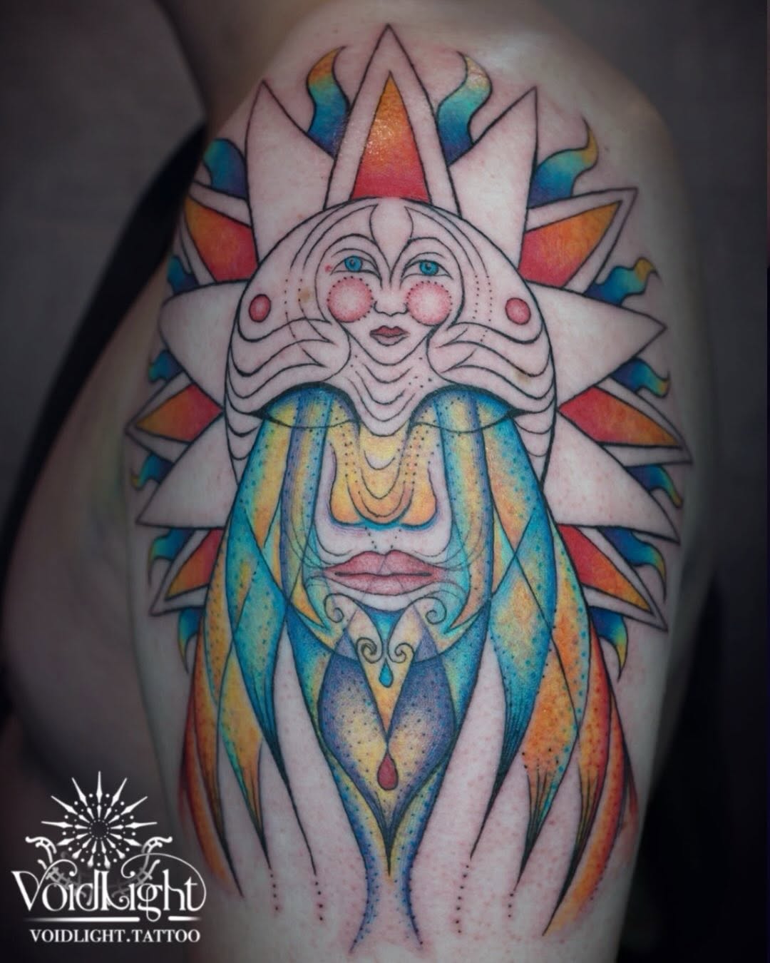Tattoo by @voidlight.tattoo — geometric, dotwork