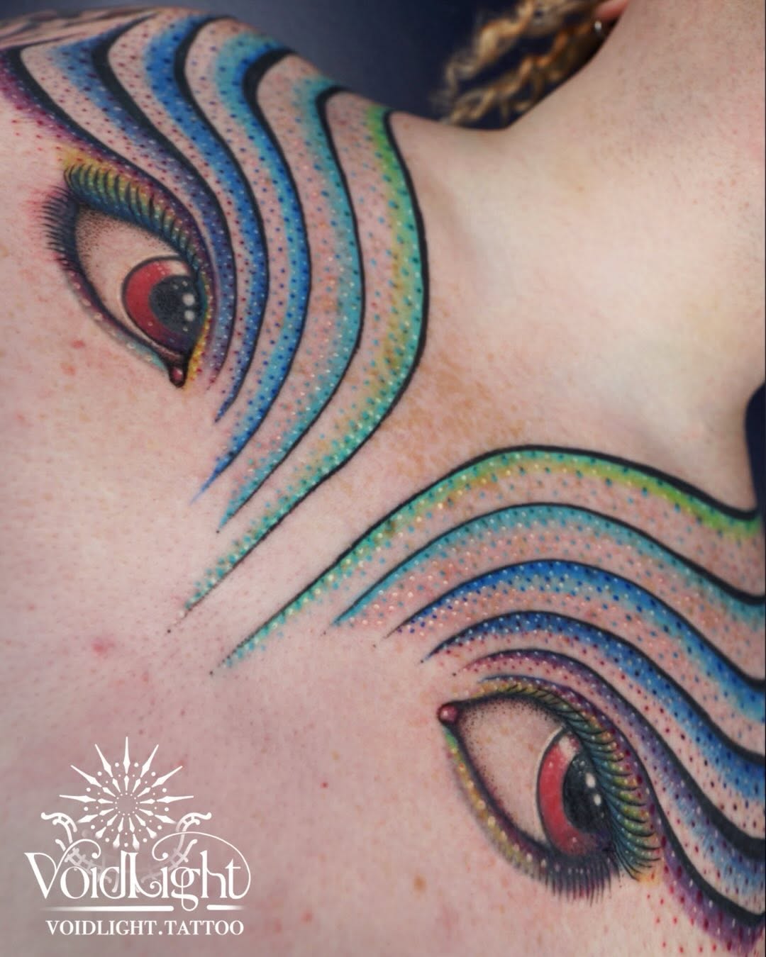 Tattoo by @voidlight.tattoo — realism, dotwork
