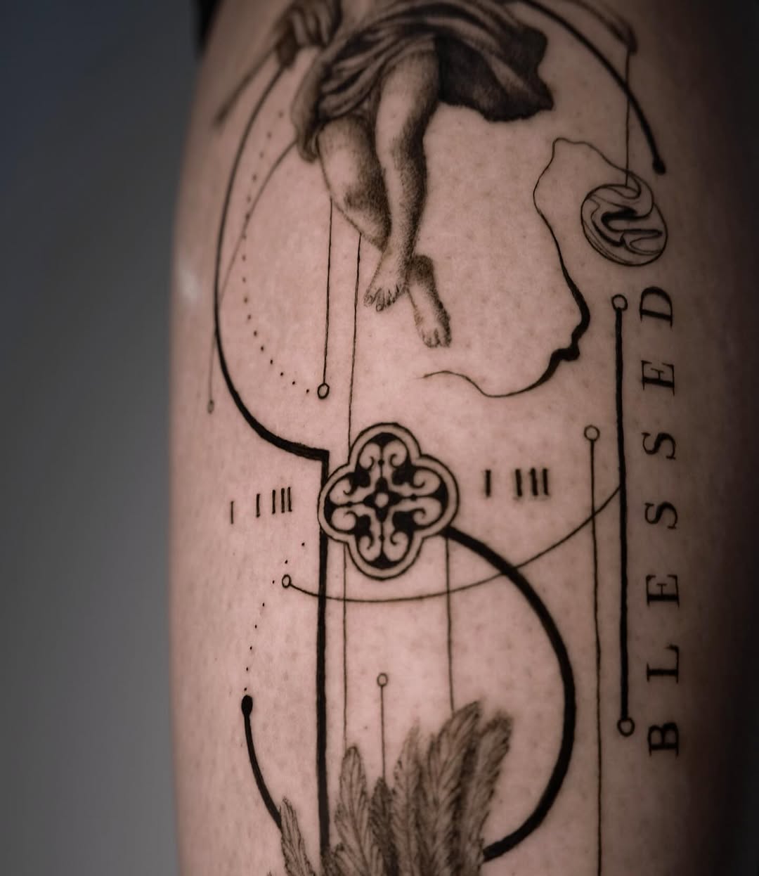 Tattoo by @lilithink โ black_and_grey, geometric