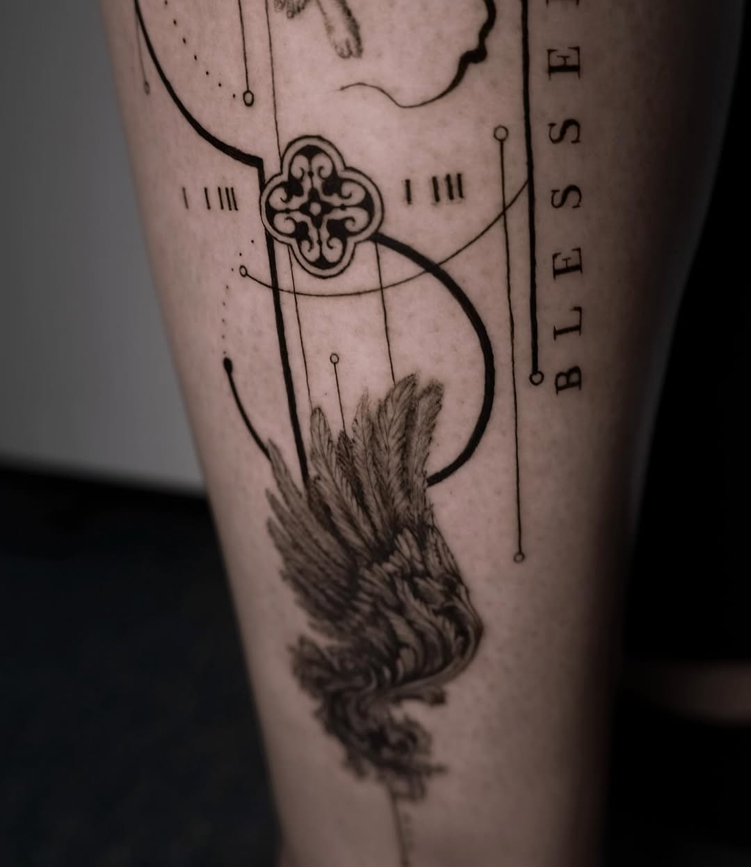 Tattoo by @lilithink โ fine_line, black_and_grey