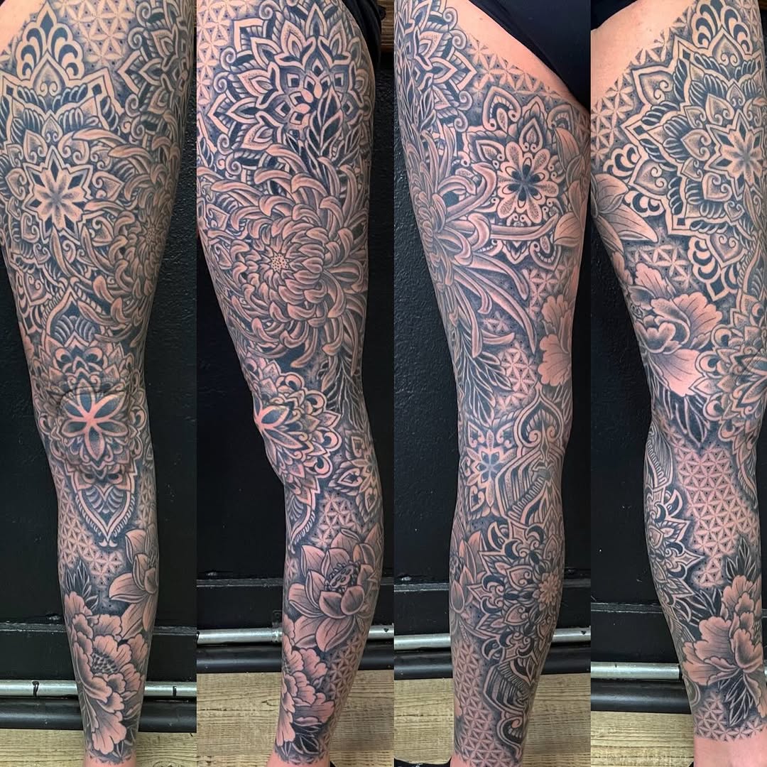 Tattoo by @noryanbaker — black_and_grey, ornamental
