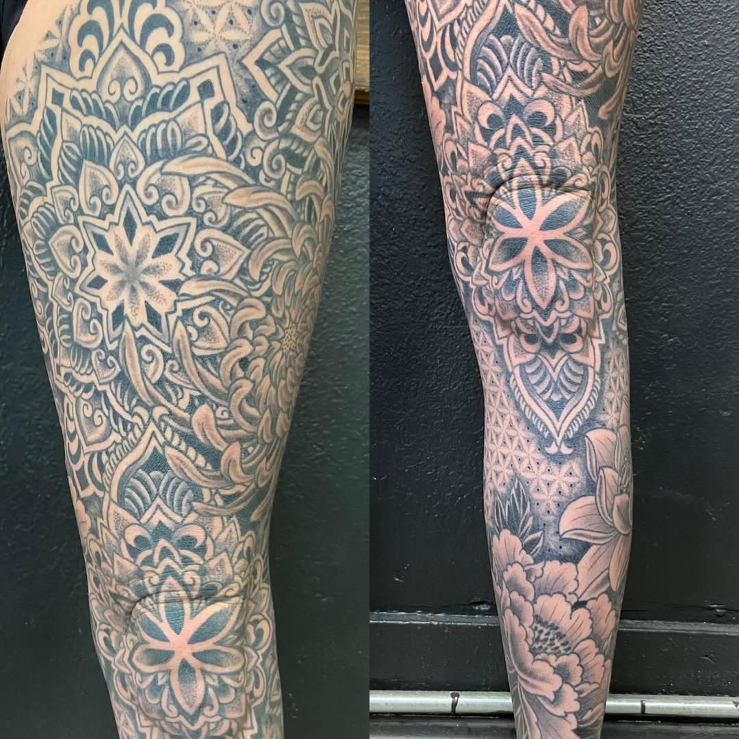 Tattoo by @noryanbaker — geometric, dotwork