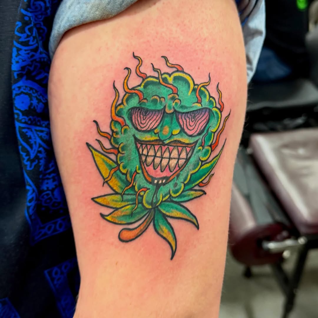 Tattoo by @barbedwireinktattoos โ new_school, ignorant