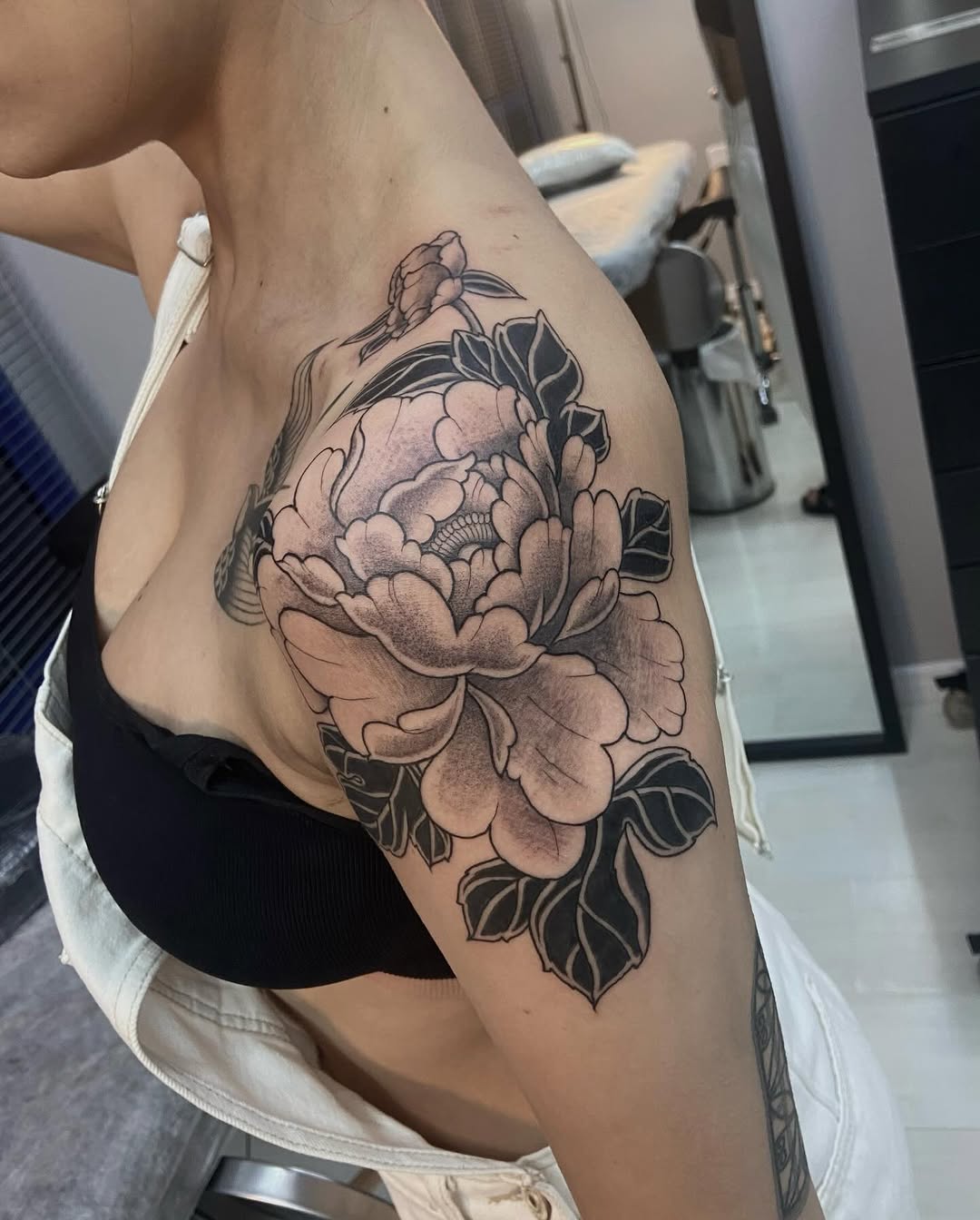 Tattoo by @naganumatattoo — japanese_irezumi, black_and_grey