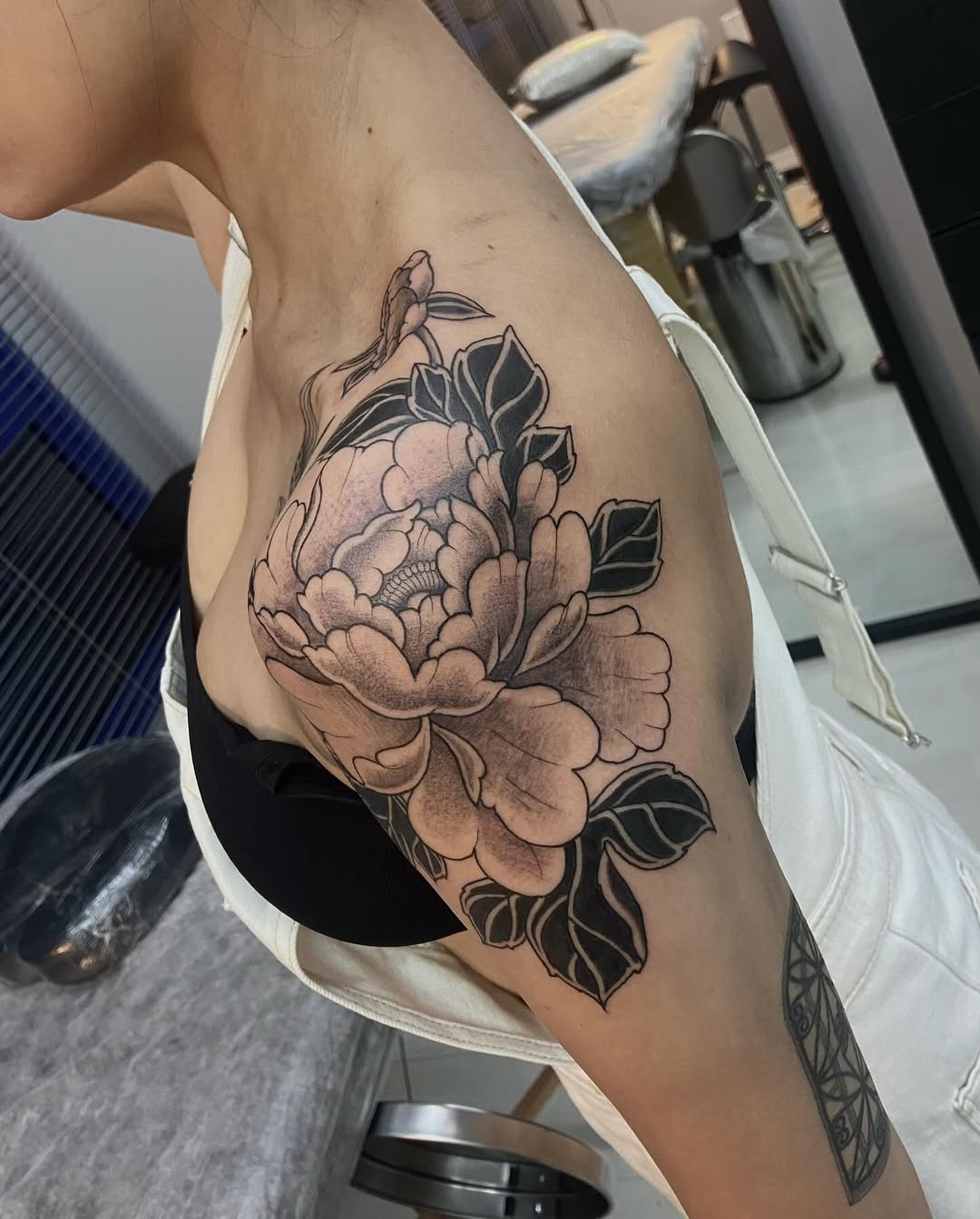 Tattoo by @naganumatattoo — japanese_irezumi, black_and_grey