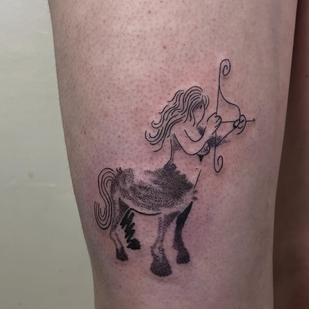 Tattoo by @goldenix — dotwork