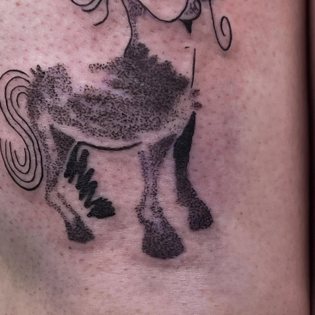 Tattoo by @goldenix — dotwork