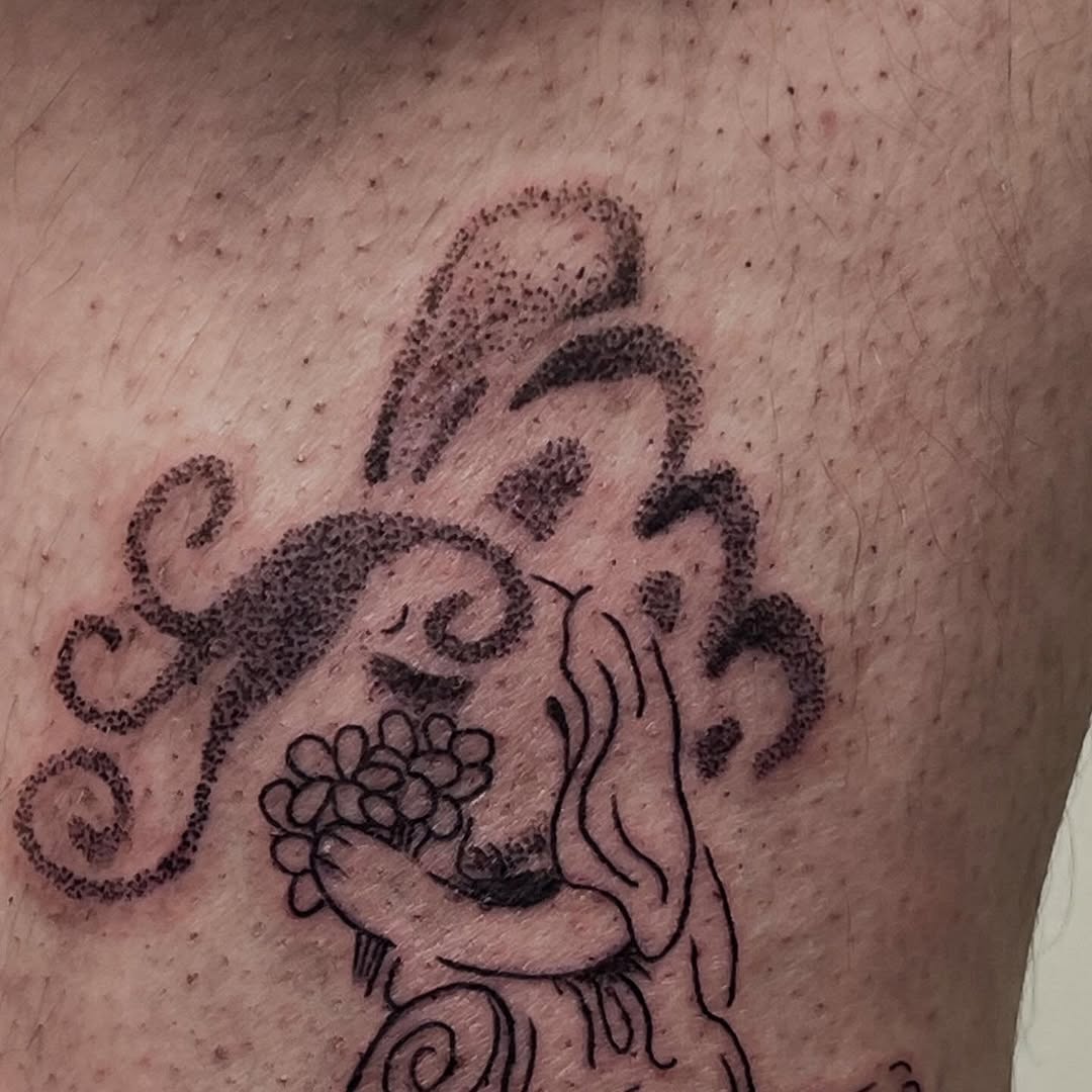 Tattoo by @goldenix — blackwork