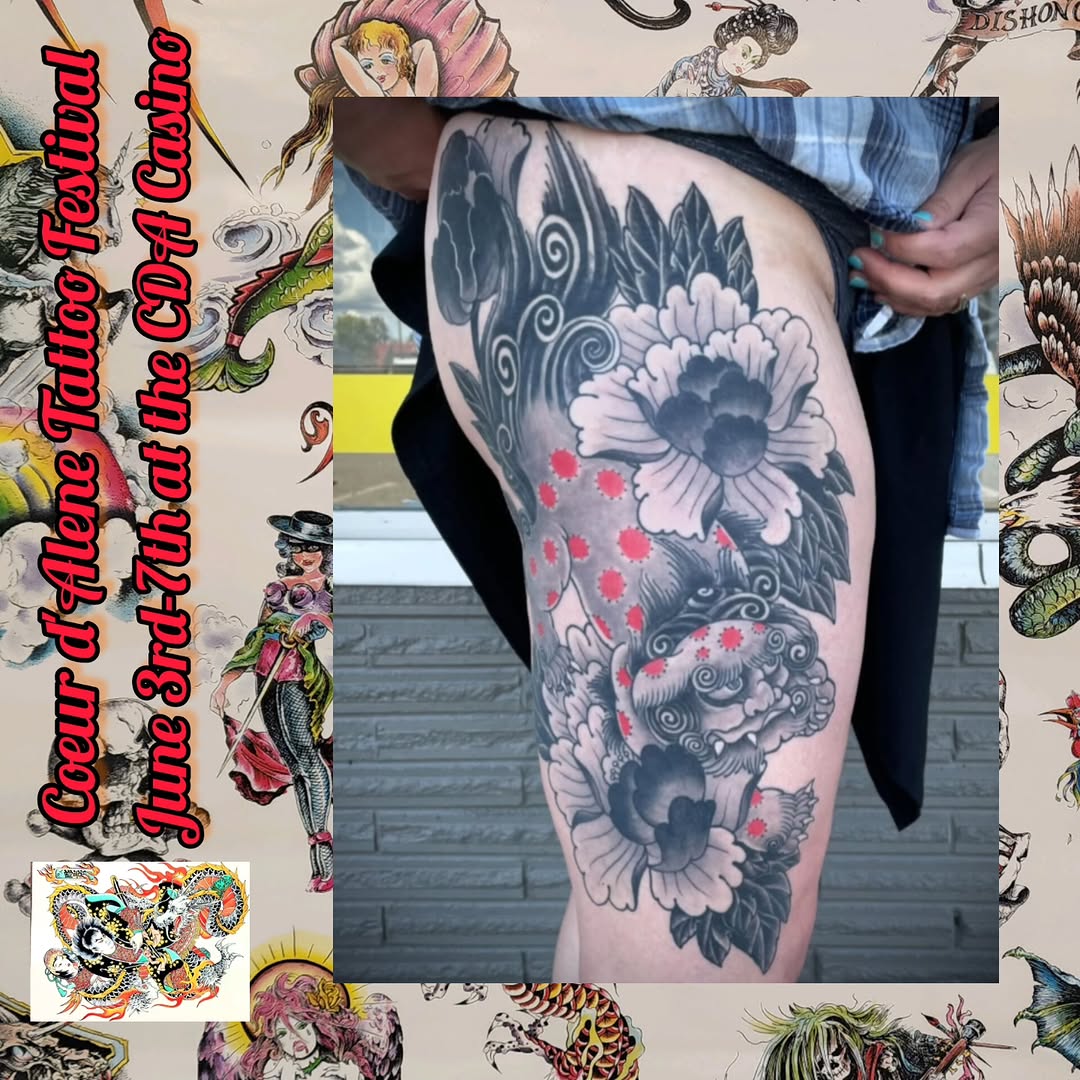 Tattoo by @geddyanderson — japanese_irezumi, black_and_grey