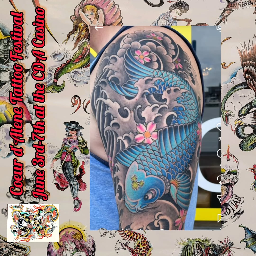 Tattoo by @geddyanderson — japanese_irezumi, black_and_grey