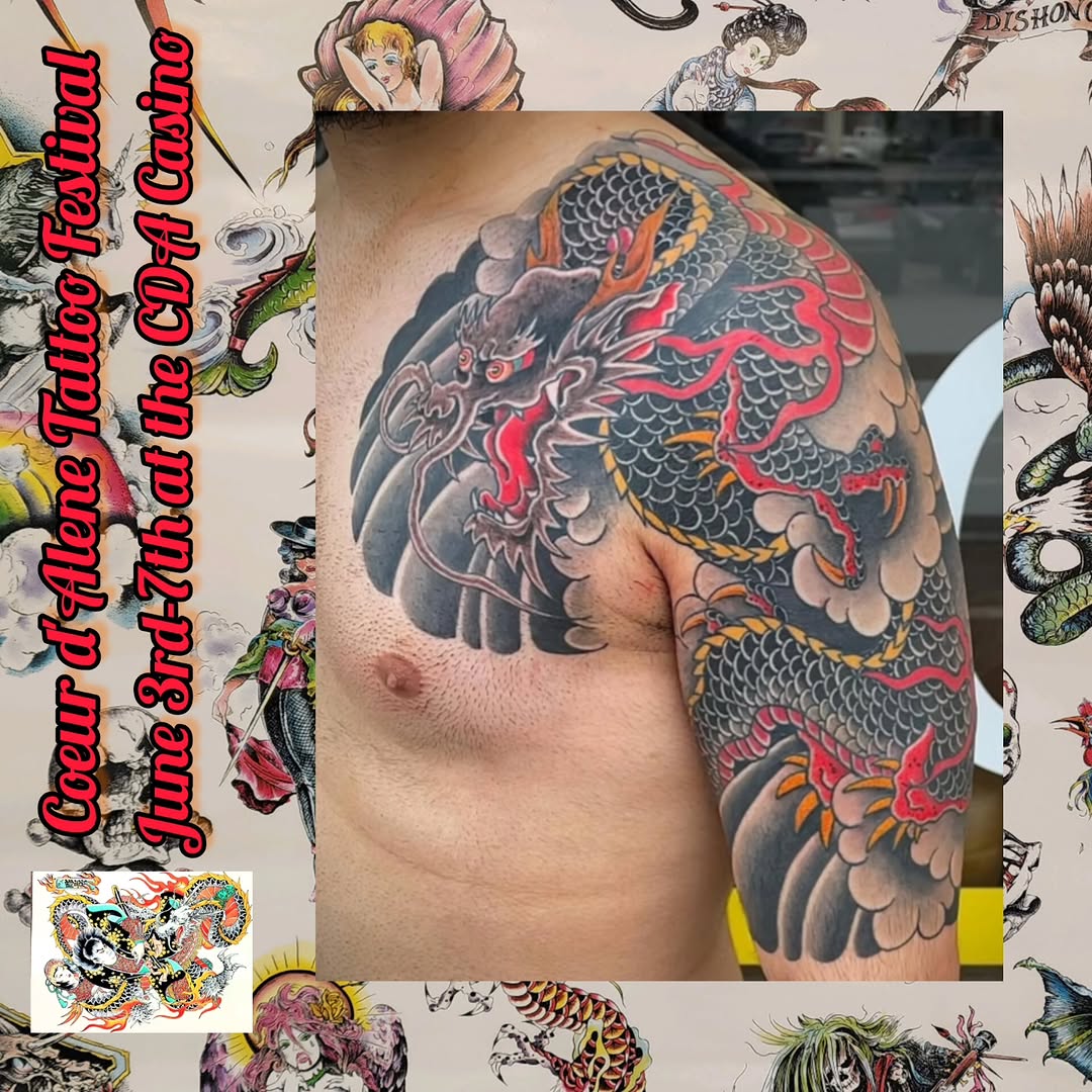 Tattoo by @geddyanderson — japanese_irezumi, black_and_grey