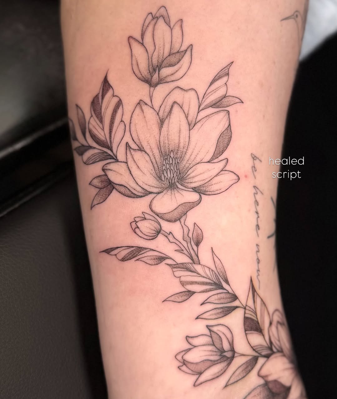 Tattoo by @inkedby.liz โ fine_line, black_and_grey