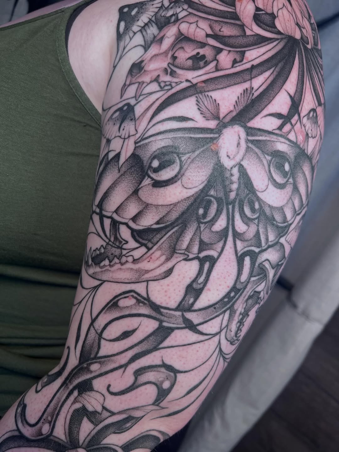 Tattoo by @kay.inkss — blackwork, illustrative