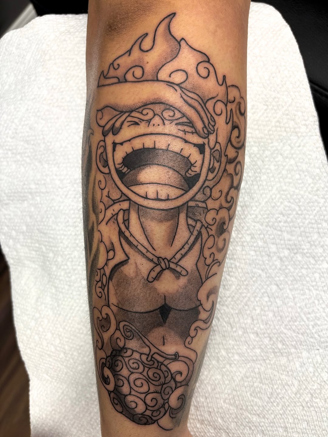 Tattoo by @profound.desires β anime, black_and_grey