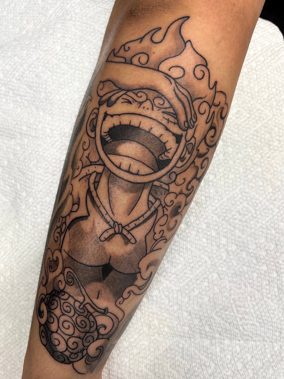 Tattoo by @profound.desires β anime, black_and_grey