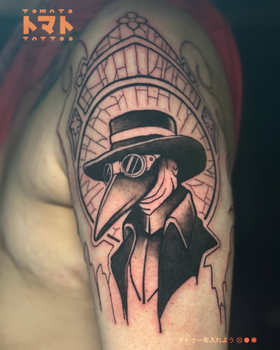 Tattoo by @tomato.tattoos โ black_and_grey, illustrative