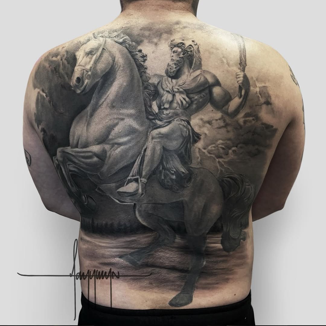Tattoo by @jazz_rosetattoos — realism, black_and_grey
