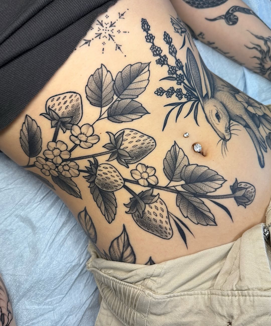 Tattoo by @shelbytattoos — black_and_grey, dotwork