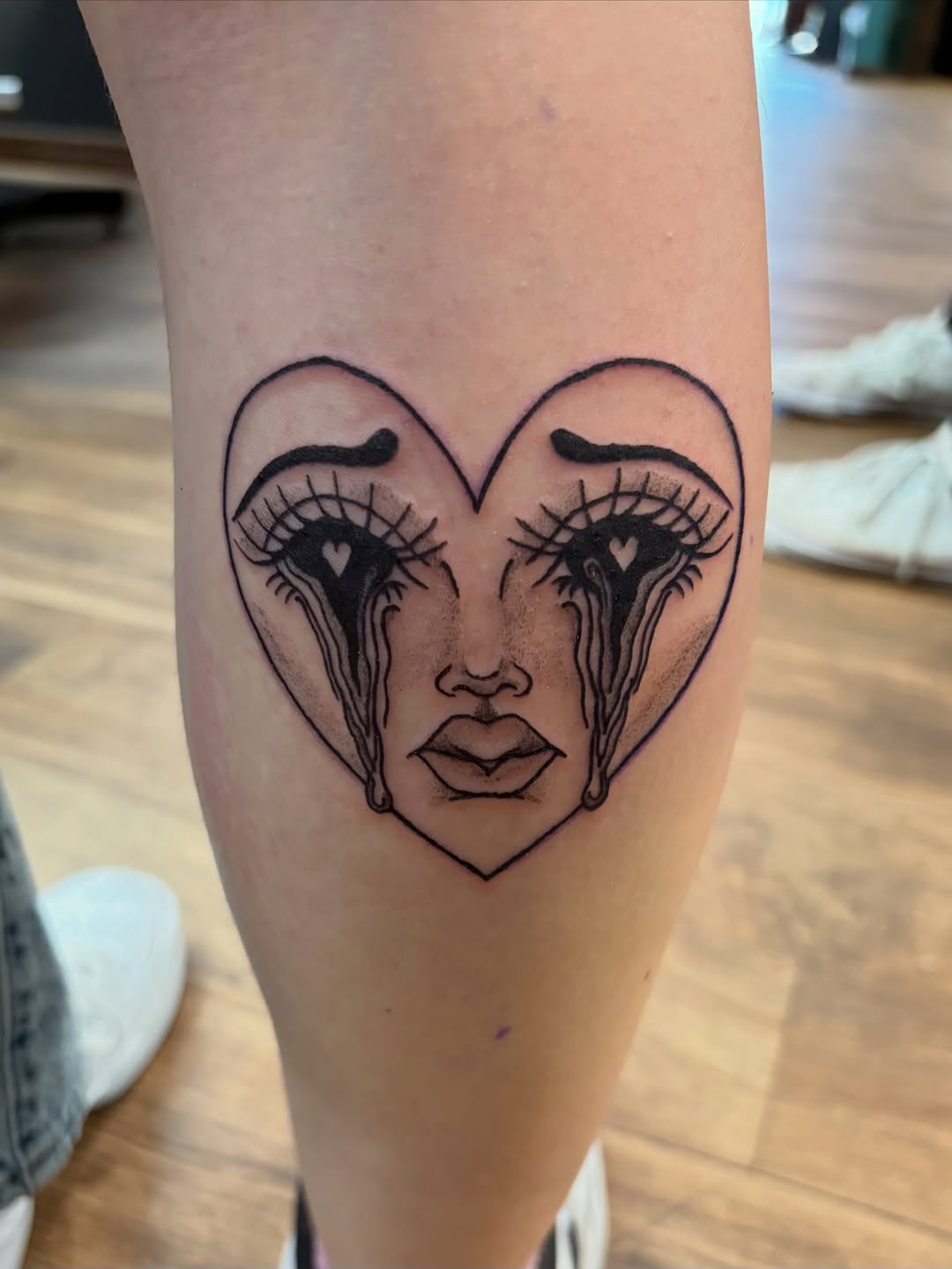 Tattoo by @tacat217 — black_and_grey
