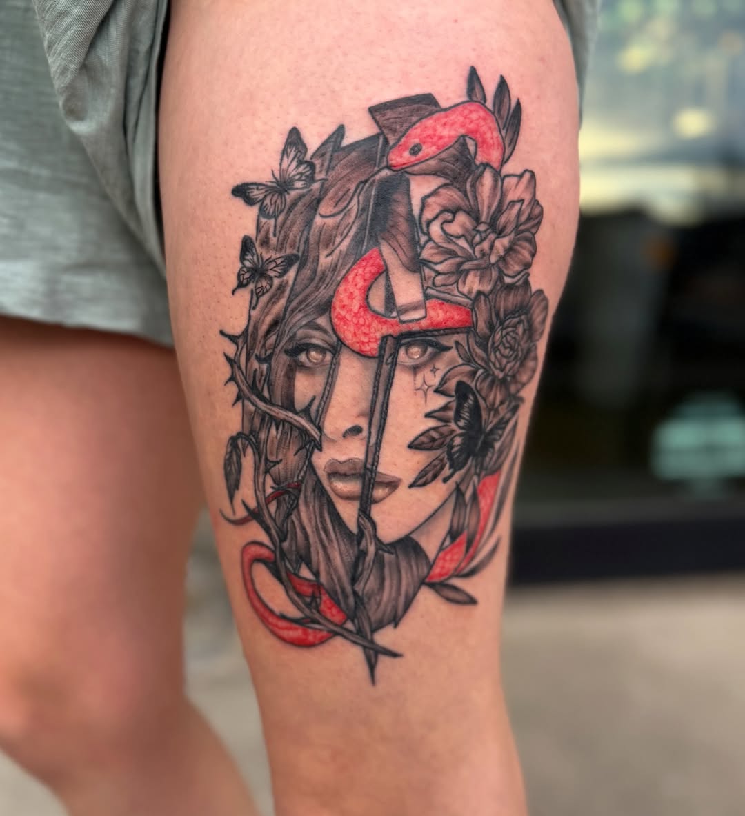 Tattoo by @saigeartwork — realism, black_and_grey