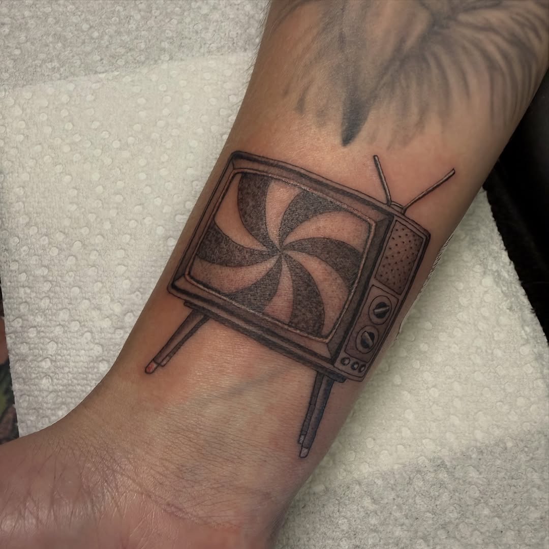 Tattoo by @sadgirltx — illustrative, black_and_grey