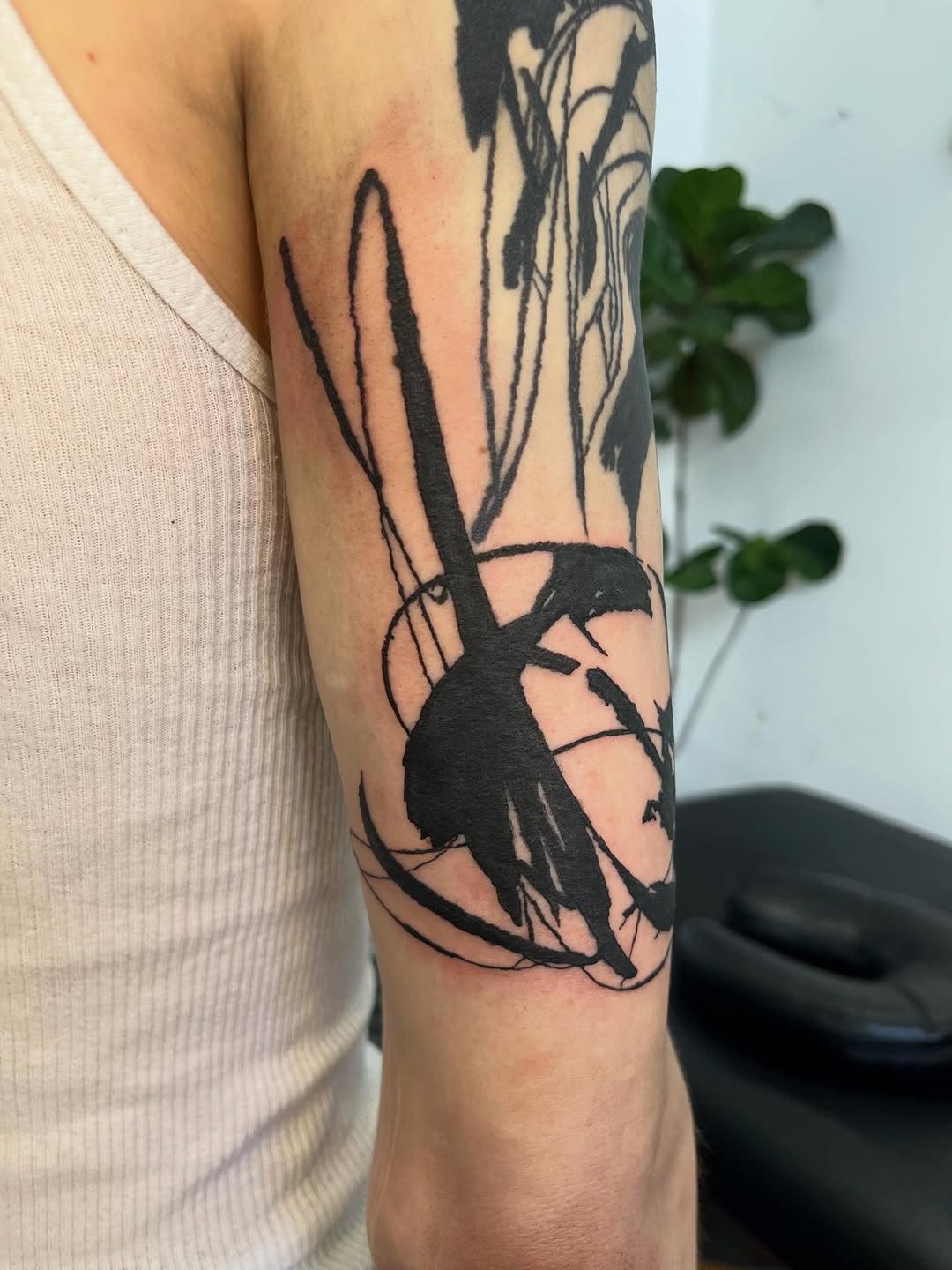 Tattoo by @godsfirmgrip — blackwork