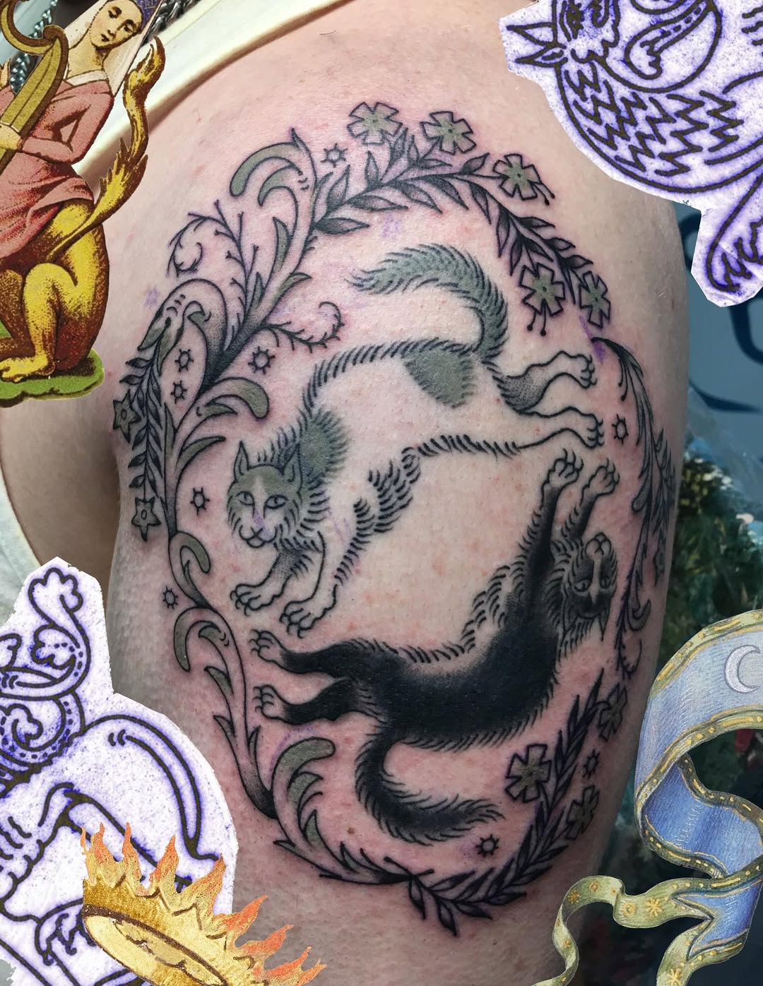 Tattoo by @abbeytat — illustrative, black_and_grey