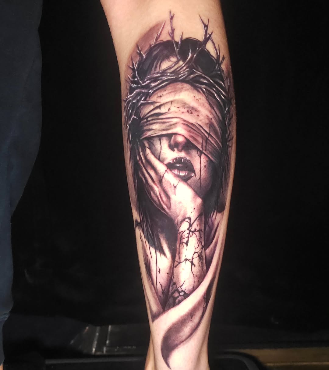 Tattoo by @fromthefiretattoo605 — realism, dark_realism