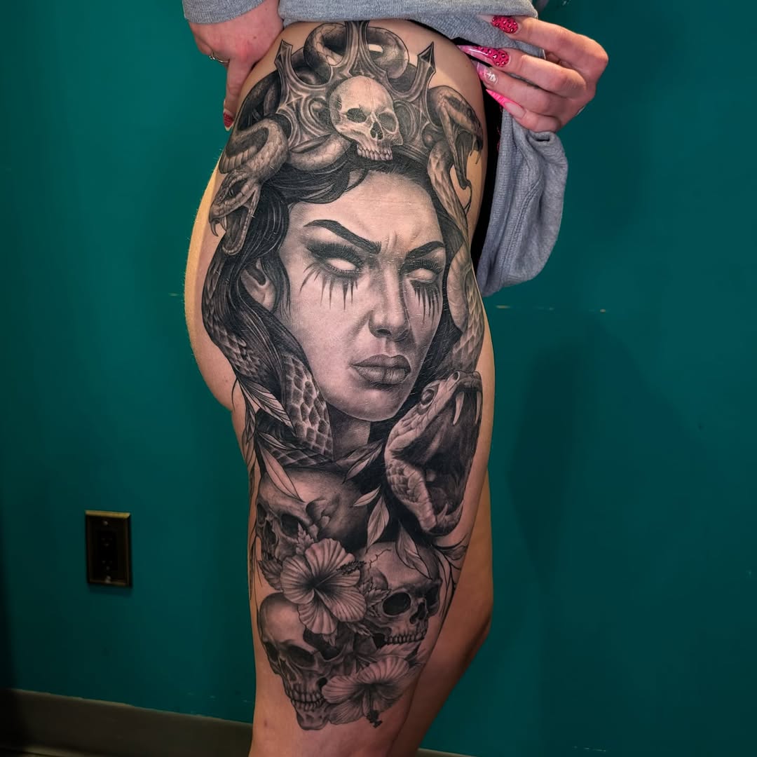 Tattoo by @arik.tattoo โ realism, dark_realism