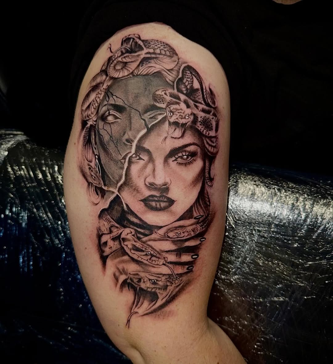 Tattoo by @sosa_tattz — realism, black_and_grey