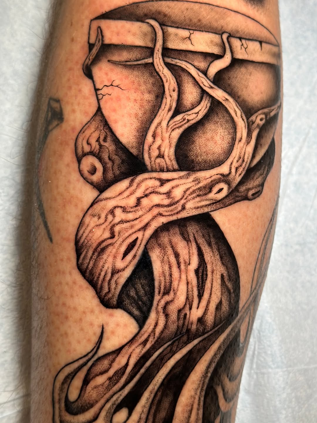 Tattoo by @jaredsharp.ink — black_and_grey, realism
