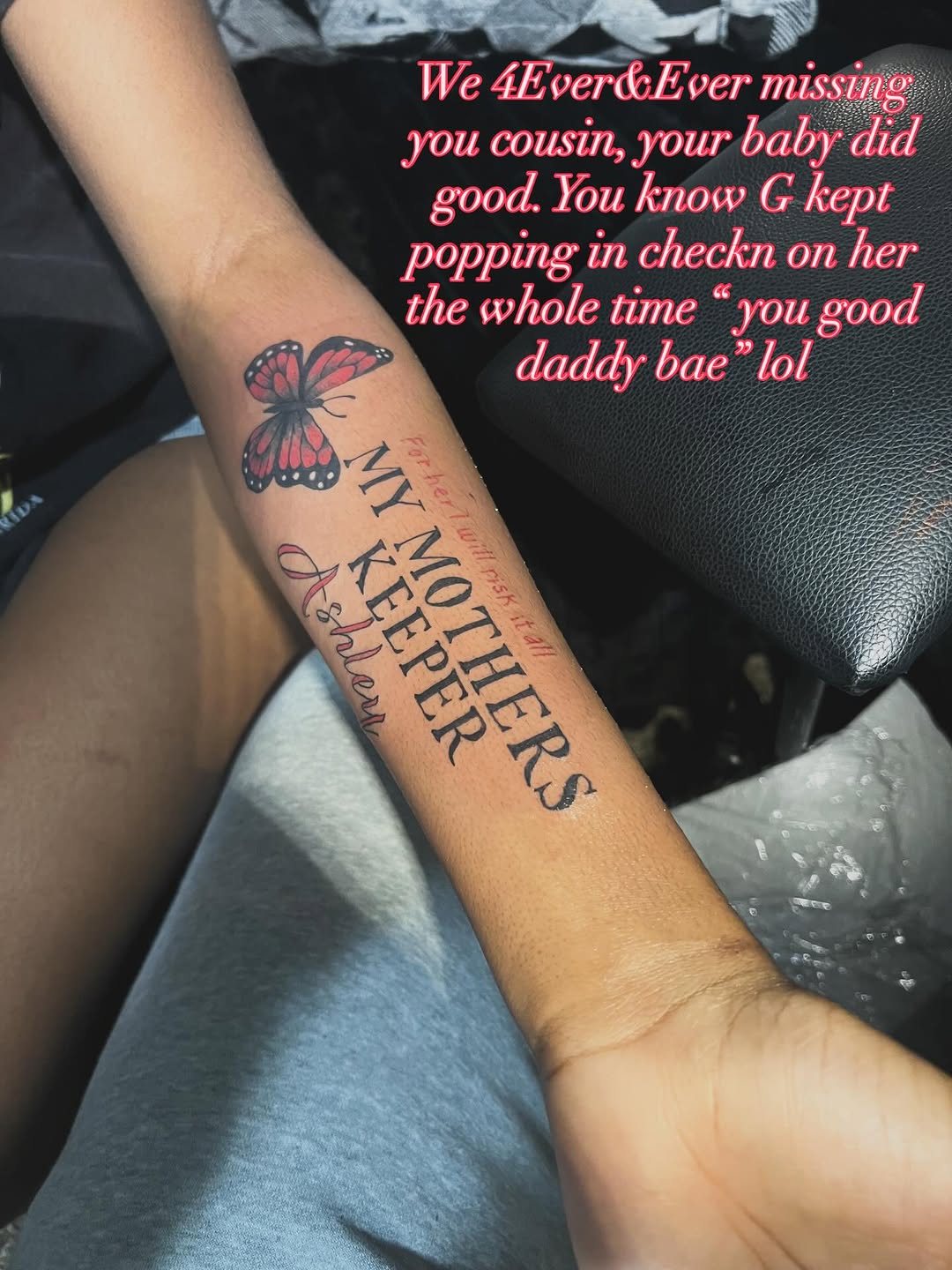 Tattoo by @mrinkcrazy_f7f — lettering_script, illustrative