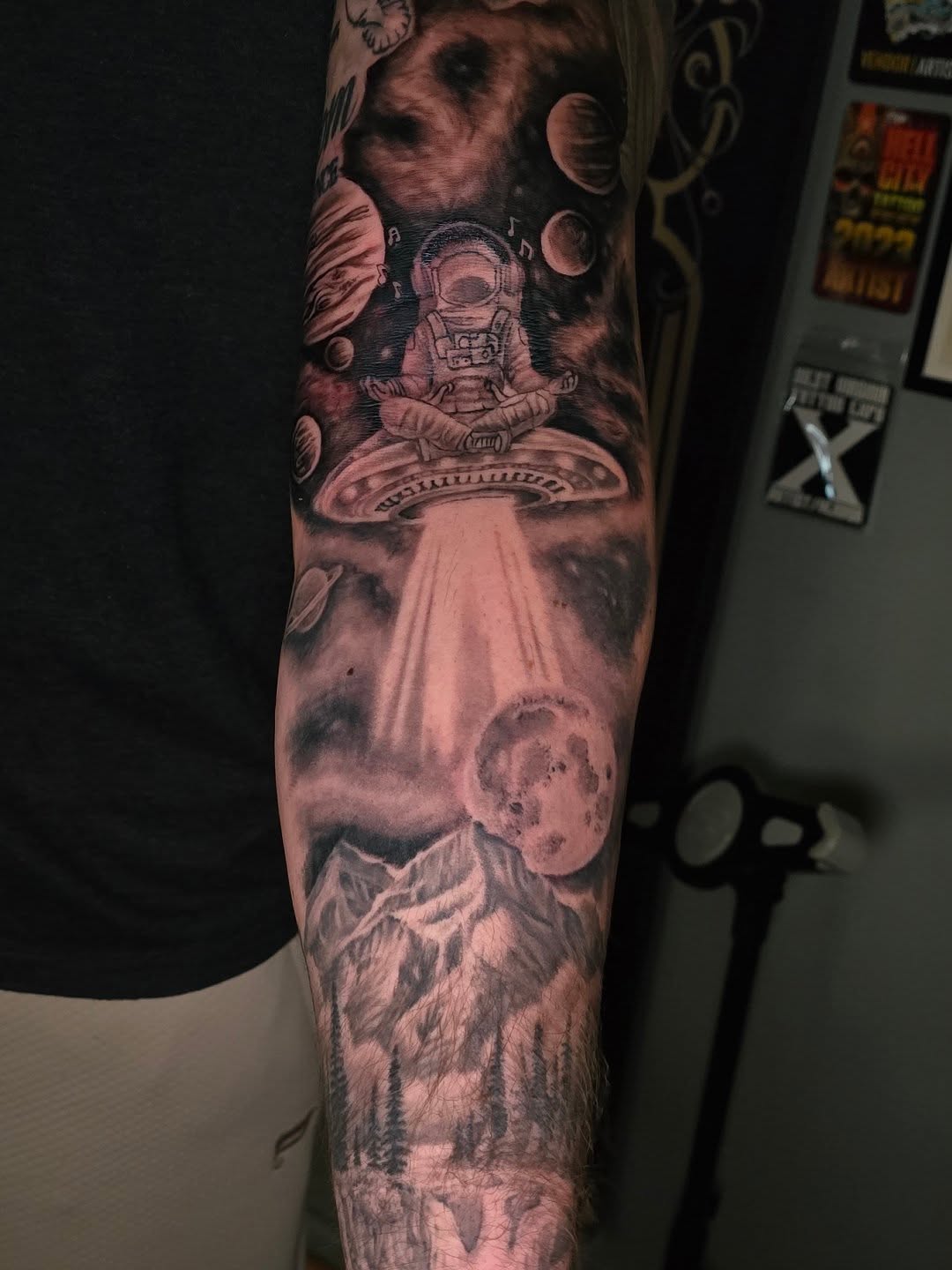 Tattoo by @steelcitytattoos — realism, black_and_grey