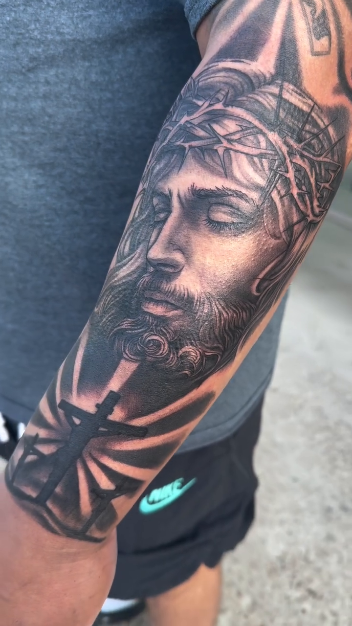 Tattoo by @izztat2 — realism, black_and_grey