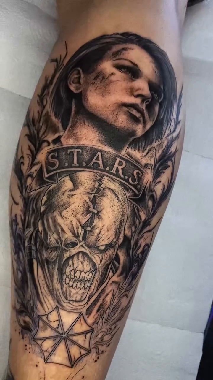 Tattoo by @garotodatatuagem β dark_realism, black_and_grey