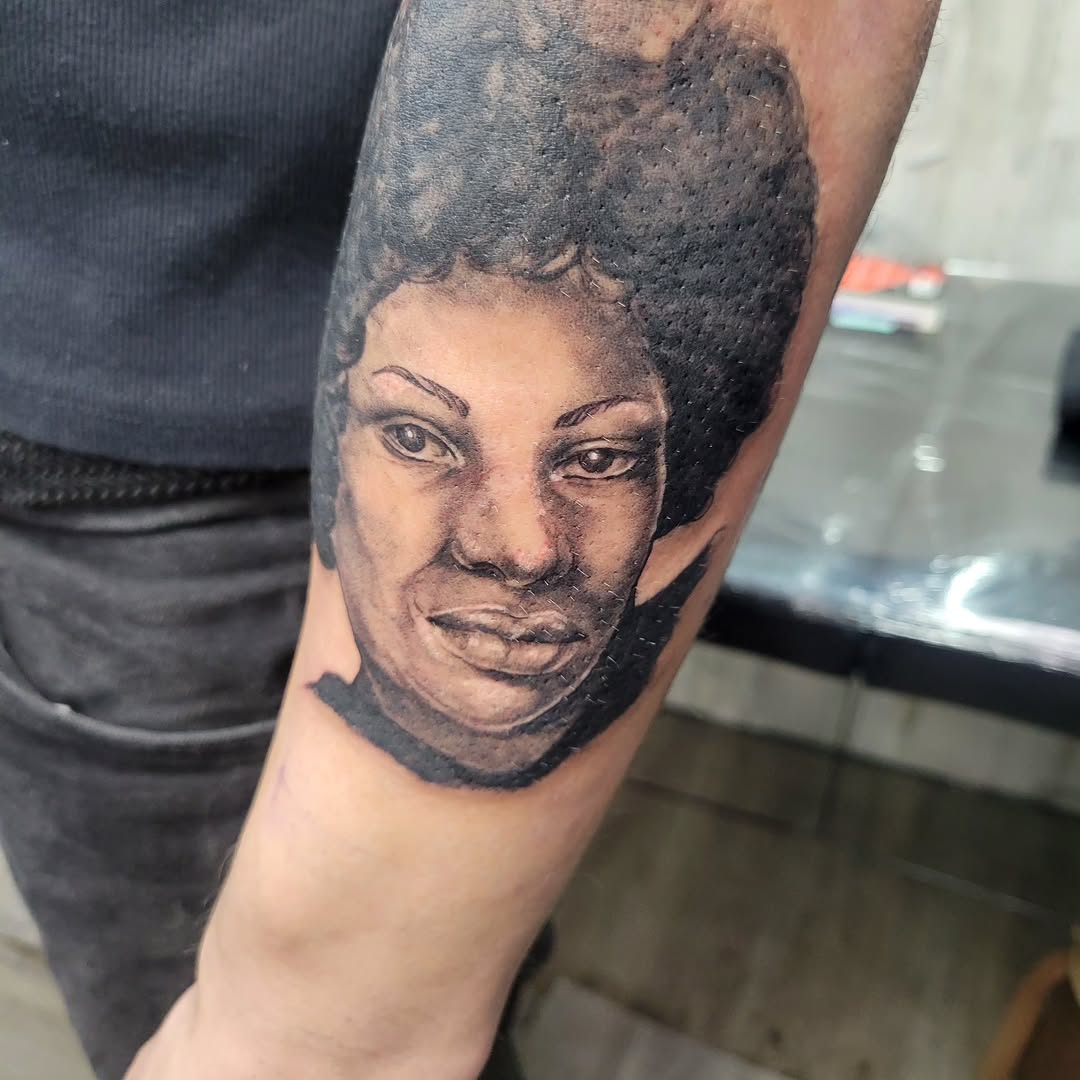 Tattoo by @ink_princesaa — realism, black_and_grey